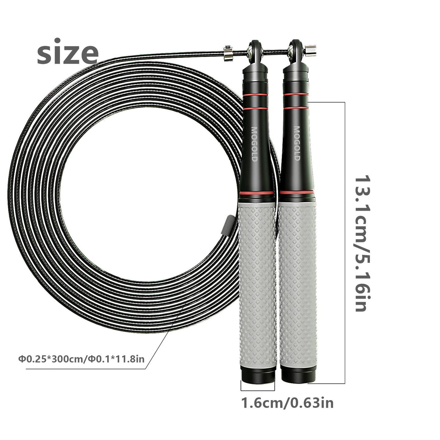 Atletic Aura Essential Speed Jump Rope | Adjustable Steel Cable for Cardio & HIIT | Red / Grey